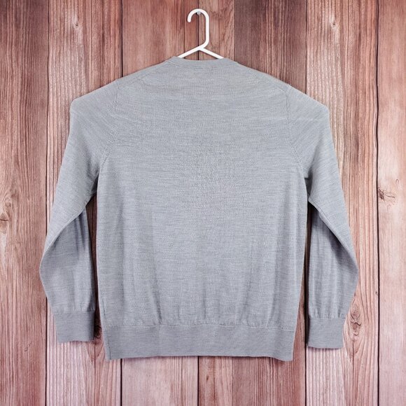 Brooks Brothers Mens Size XL Extra Fine Merino Wool Crewneck Sweater Gray - Picture 3 of 14
